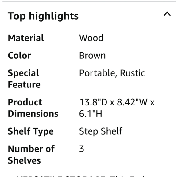 New in box, organizing shelf, spice shelf, countertop shelf - Picture 3 of 5